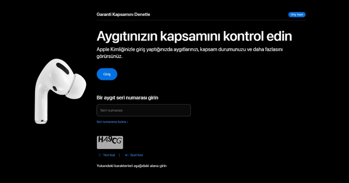 Airpods Pro Seri No Sorgulama