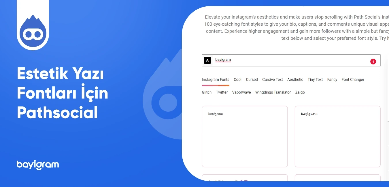 Estetik Yazı Fontları İçin Pathsocial Nasıl Kullanılır