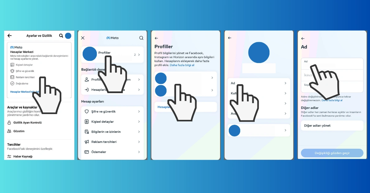 Facebook Ad Soyad Değiştirme Android Veya iPhone