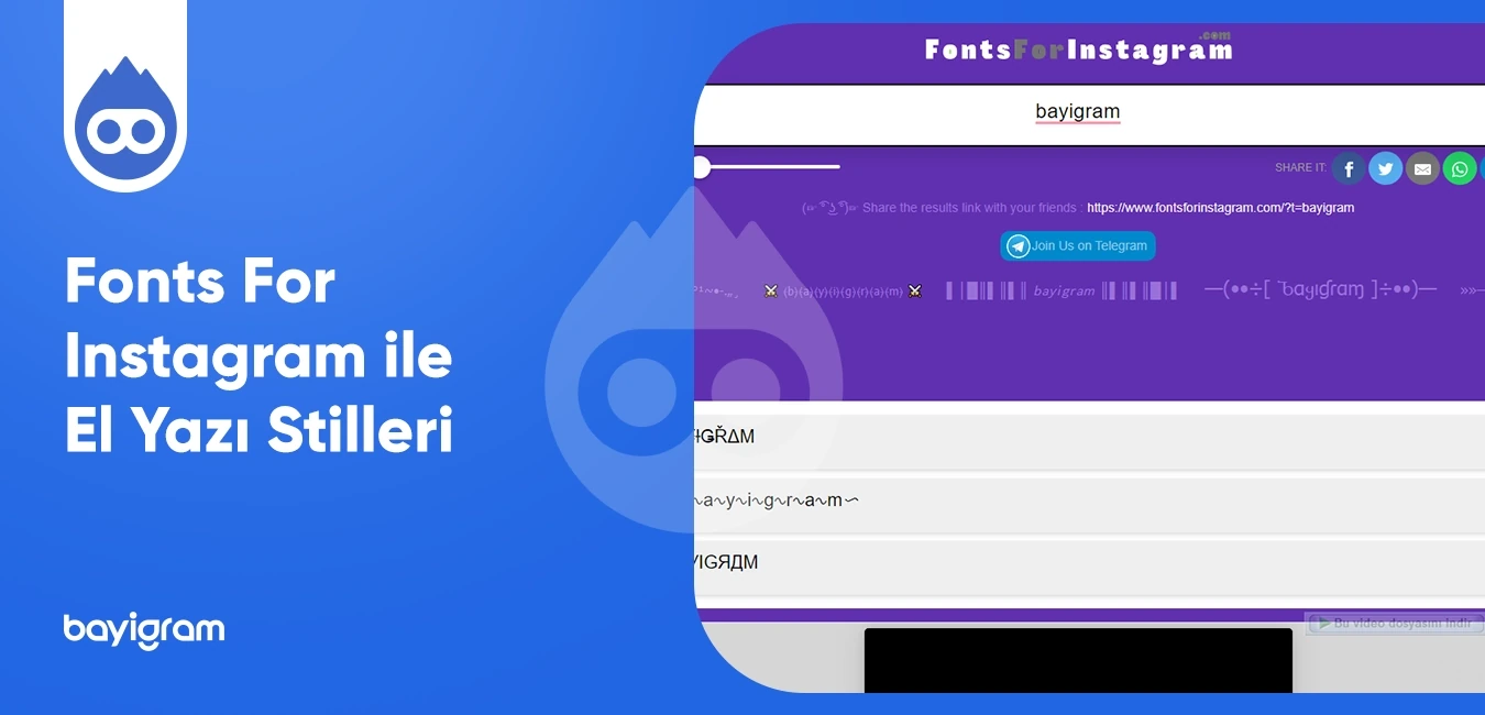Fonts For Instagram ile El Yazı Stilleri Nasıl Yapılır