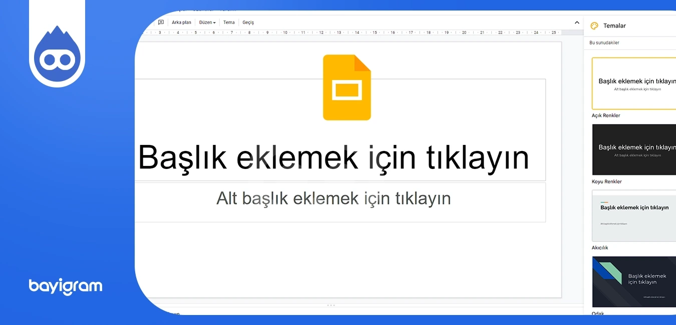 Google Slaytlar - En İyi Slayt Programı Ücretsiz