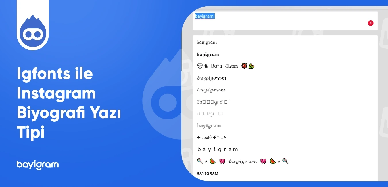 Igfonts ile Instagram Biyografi Yazı Tipi Nasıl Kullanılır