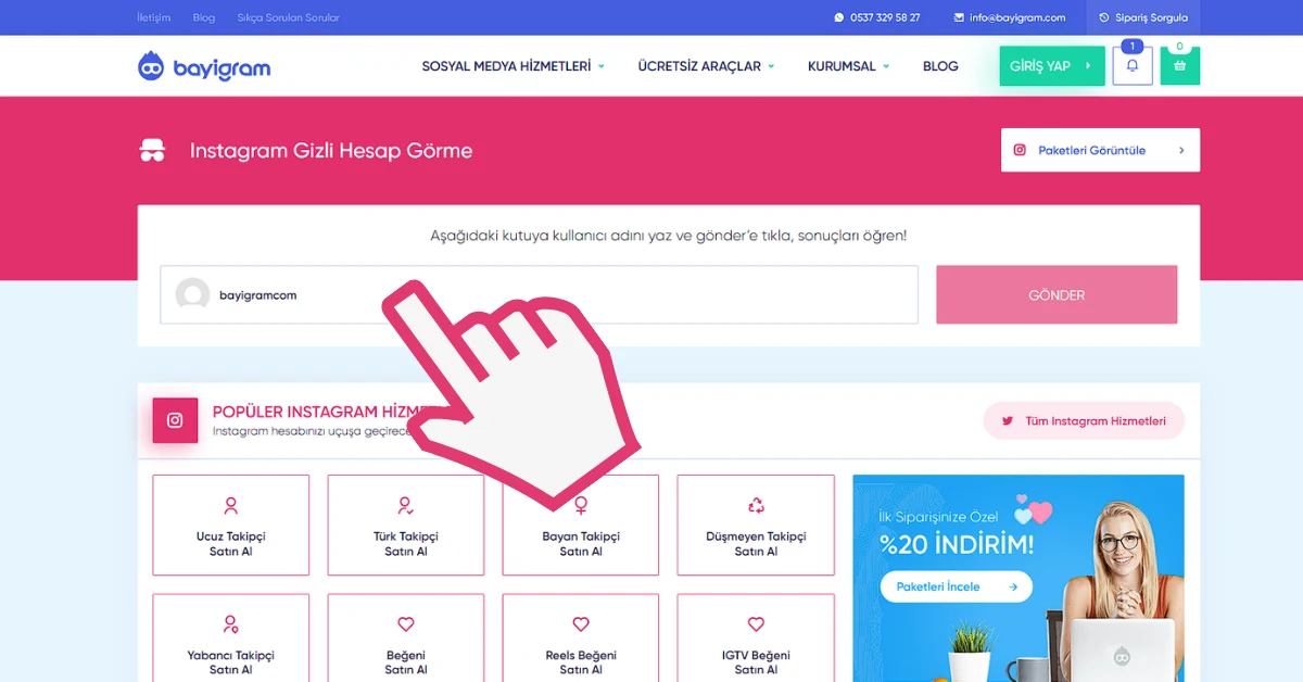 Instagram Gizli Hesap Görme Sitesi