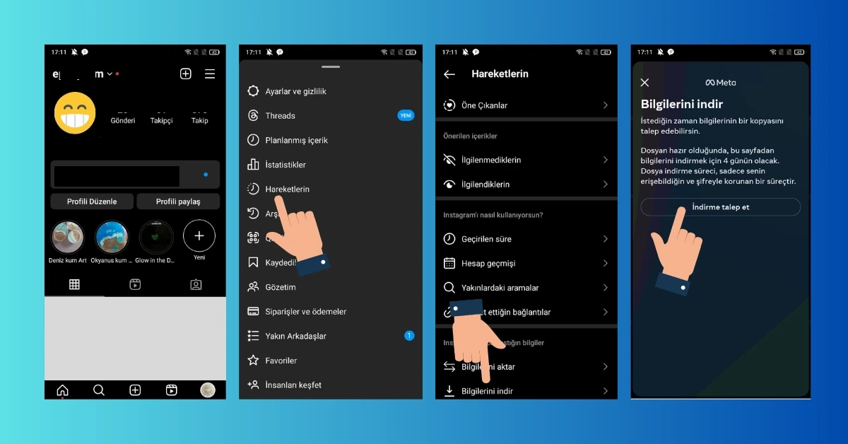 Instagram Veri Arşivi İndirme Nasıl Yapılır