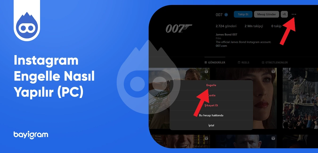 Instagram engelle nasıl yapılır (PC)