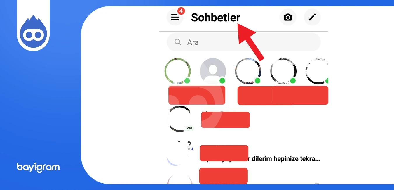 Messenger Arşivlenen Mesajlar sohbetler