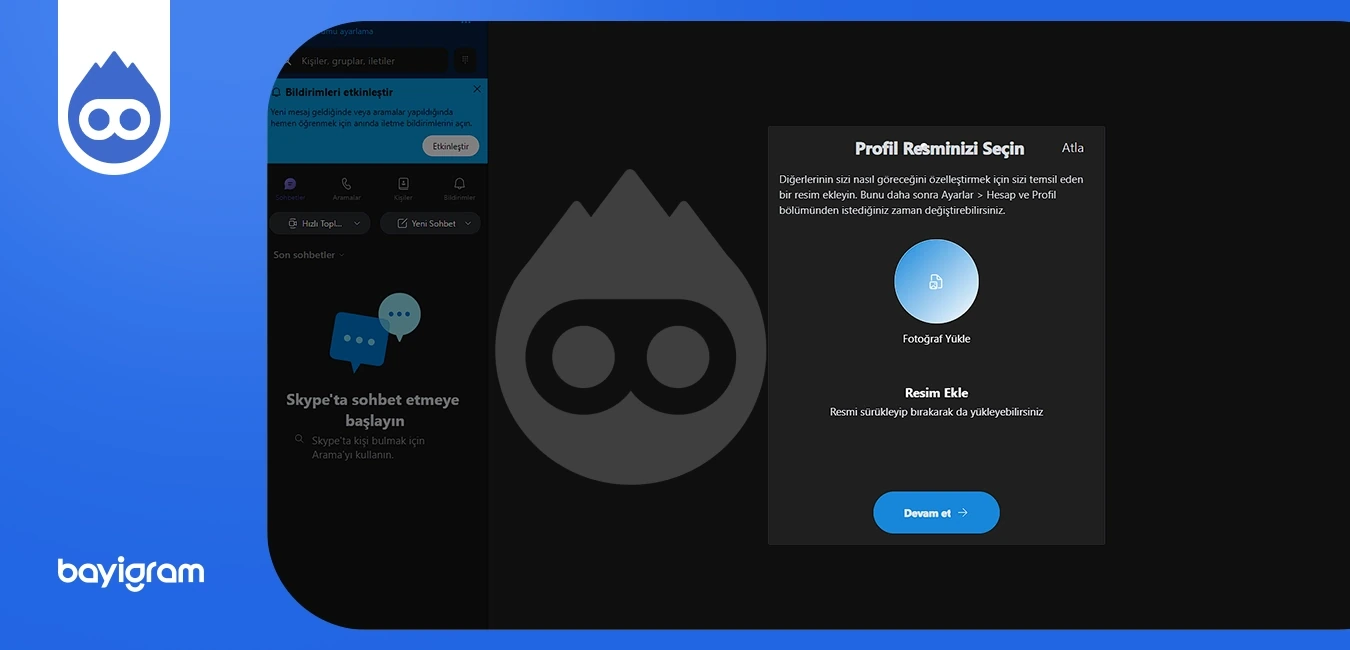 Skype hesap açma 12