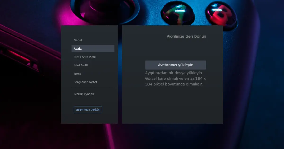 Steam Profile Fotoğraf Ekleme
