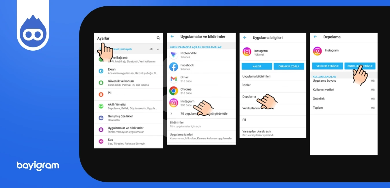 Telefon Önbelleğinin Temizlenmesi