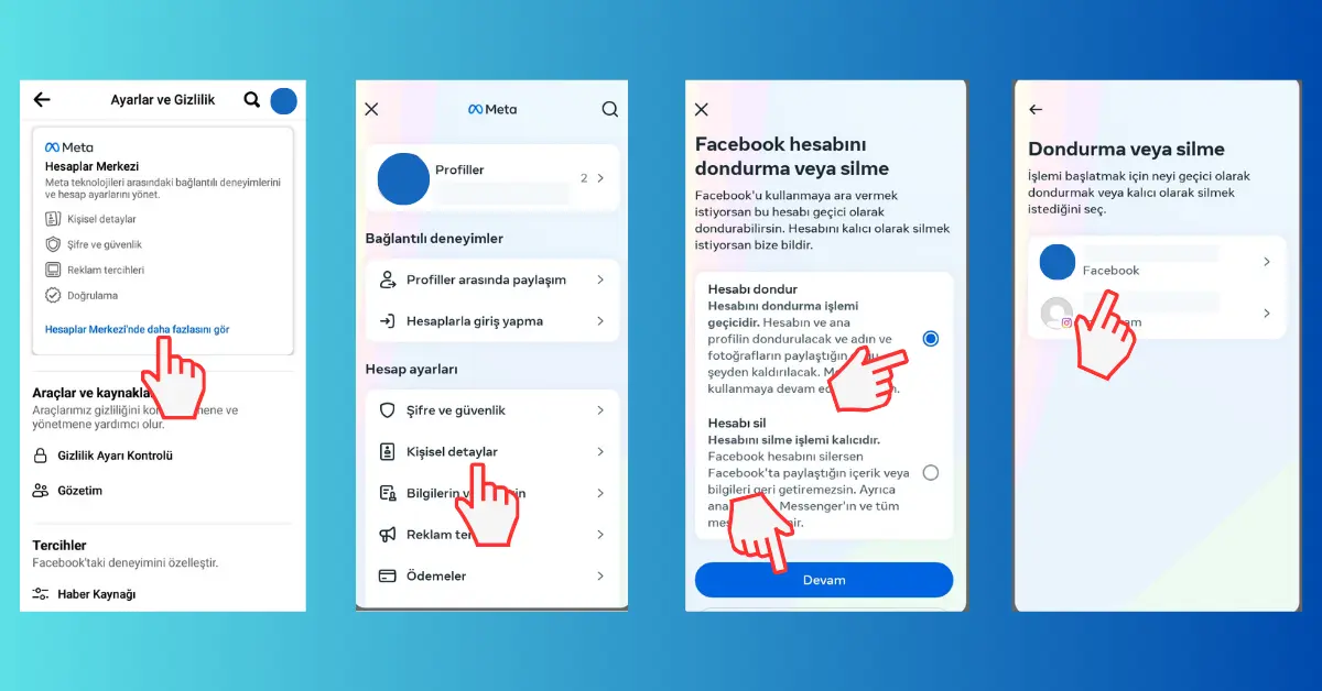Telefondan Facebook Hesabı Nasıl Dondurulur