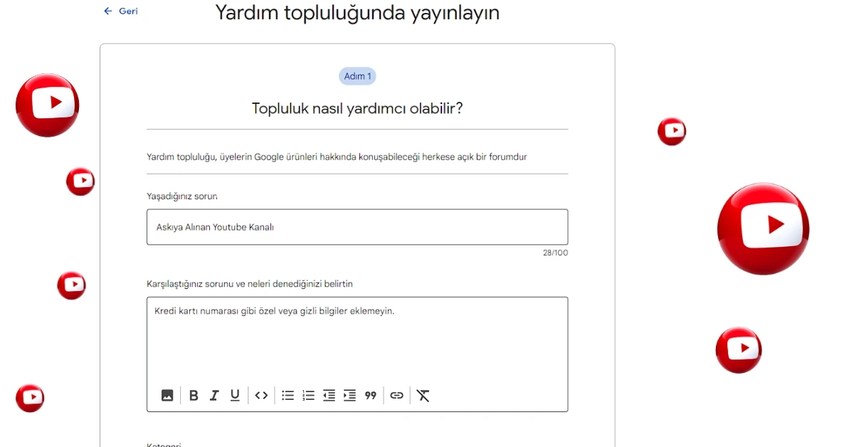 Topluluğa Sorunuzu Açıklayın