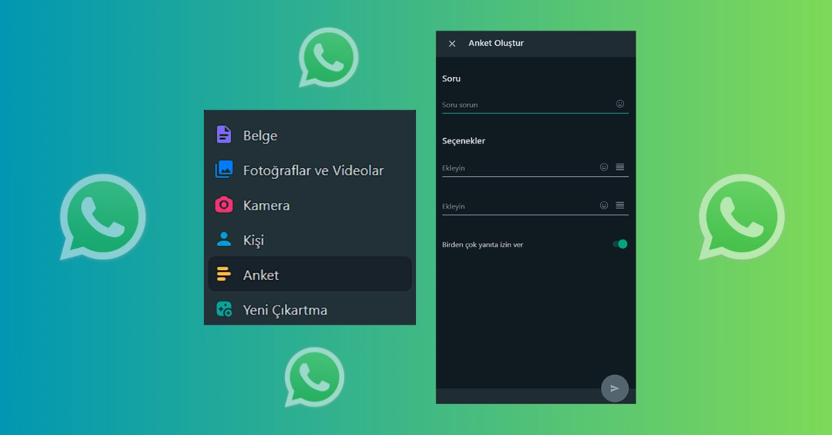 WhatsApp Anket Oluşturma Adımları