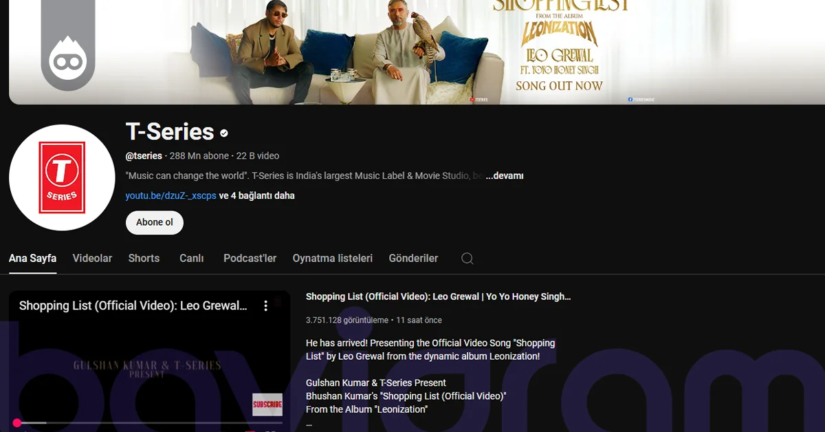 Dünyanın En İyi YouTuber'ı T-Series