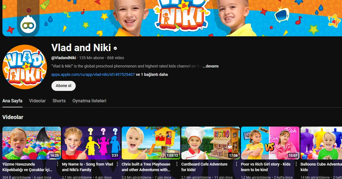 Dünyanın En İyi YouTuber'ı Vlad and Niki