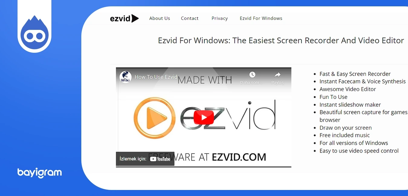 Ezvid - Slayt Hazırlama Programı Ücretsiz