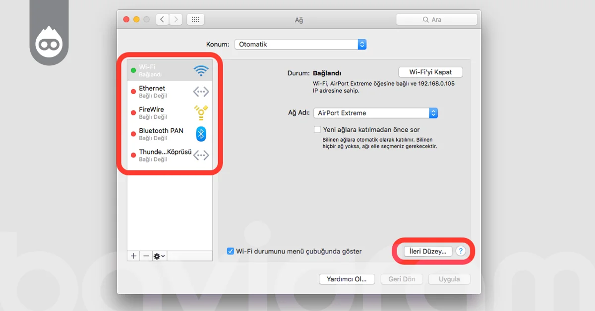 MacOS İşletim Sisteminde DNS Ayarları