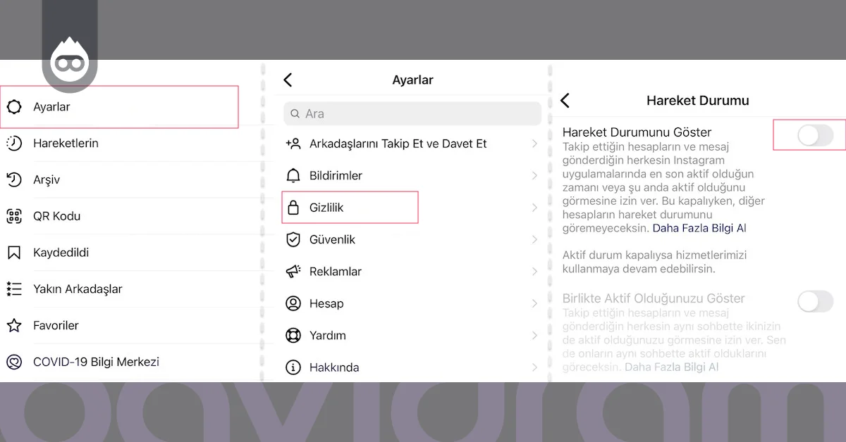 Instagram Aktiflik Kapatma Yöntemi