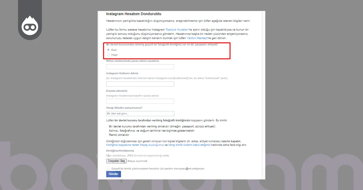 Instagram Hesabım Dondurulduysa Ne Yapmalıyım