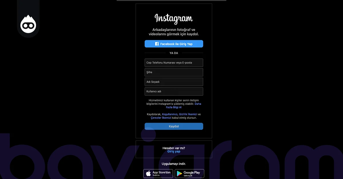 Bilgisayardan Instagram Sayfası Açma