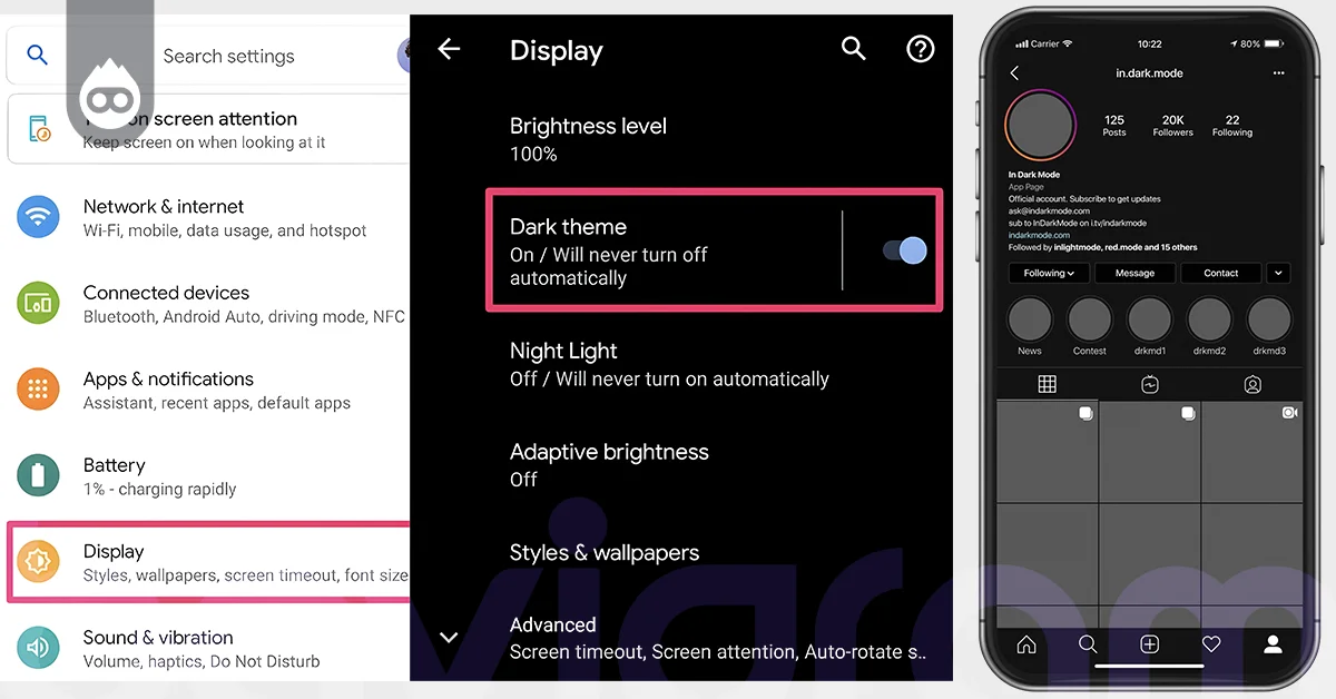 Instagram Koyu Tema Yapma Android