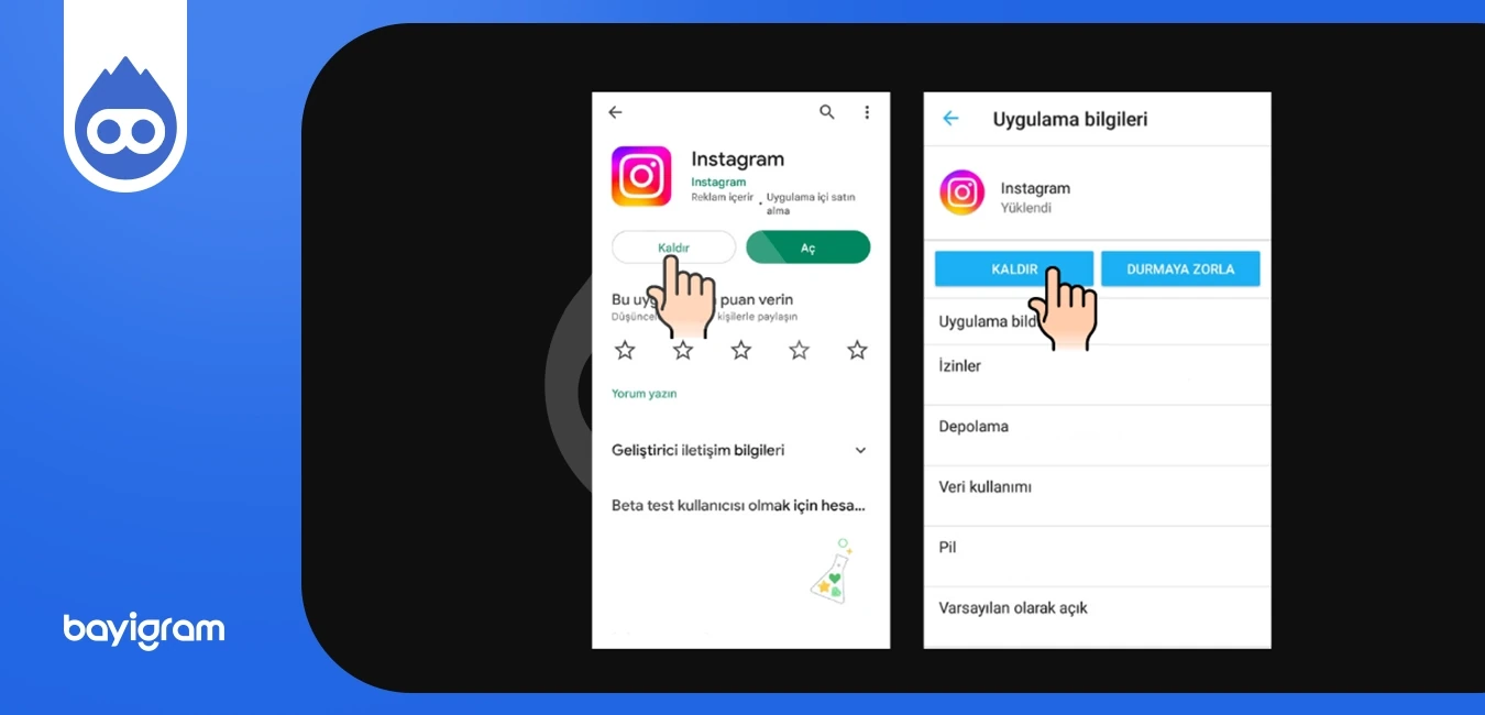Instagram Uygulamasını Silip Tekrardan Yüklemek