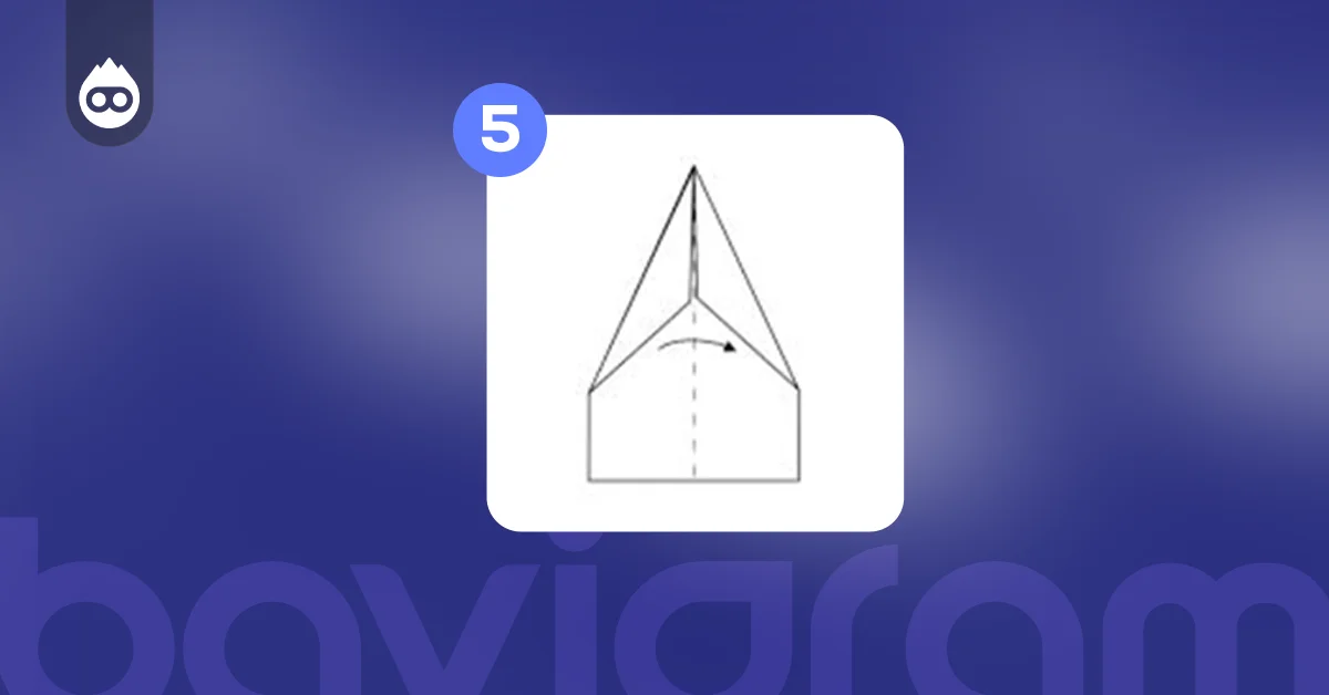 Kağıttan Uçak Yapımı Kağıdı Tekrar İçe Doğru İkiye Katlayın 