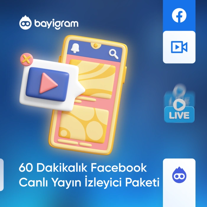60 Dakikalık Facebook Canlı Yayın İzleyici Paketi 60 Dakikalık Facebook Canlı Yayın İzleyici Paketi