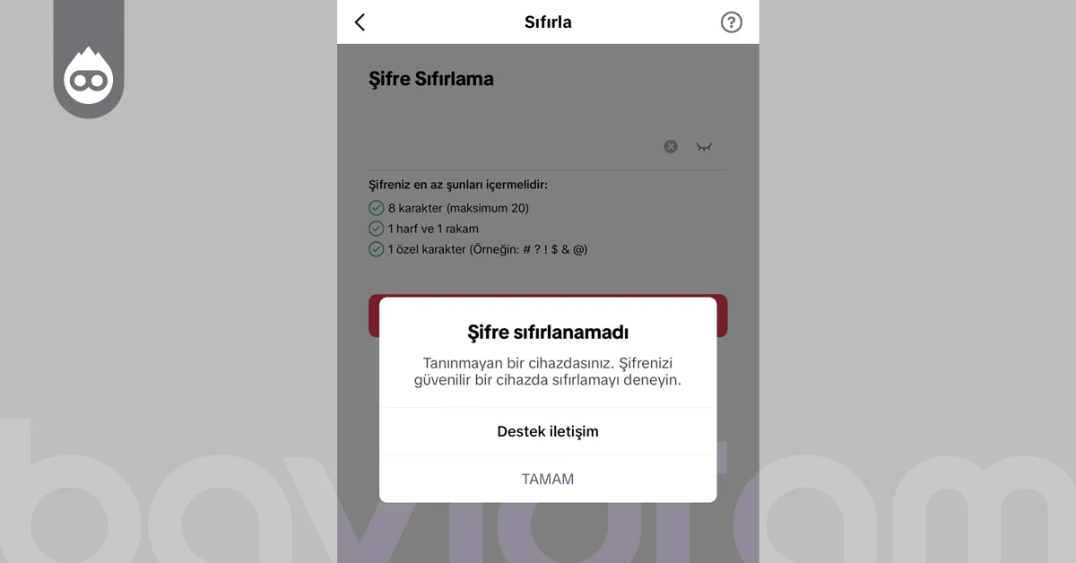 TikTok Şifremi Unuttum Tanınmayan Cihaz Uyarısı Alıyorum