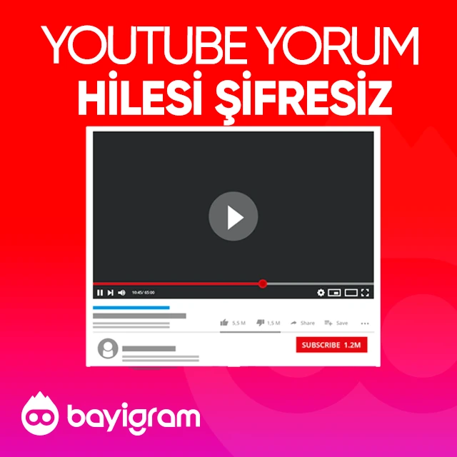 youtube yorum hilesi şifresiz